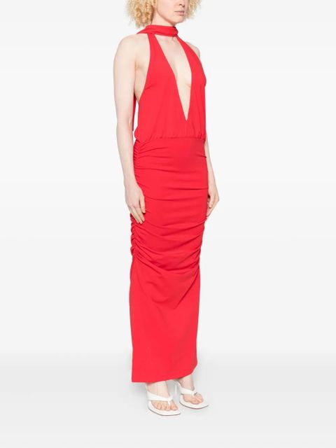 Rowen Rose v-neck maxi dress - Red