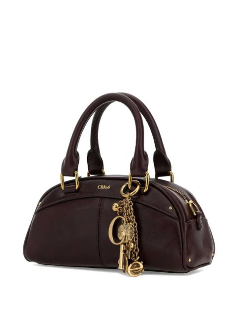 Chloé small charm bowling handbag - Brown