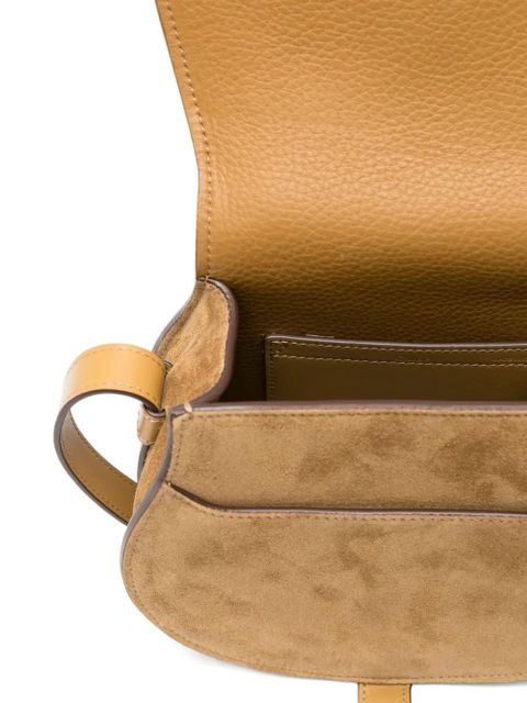 Chloé Marcie saddle suede crossbody bag - Neutrals