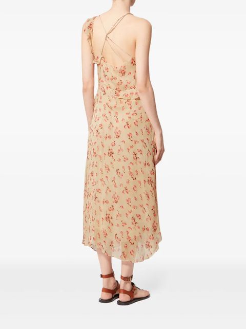 MARANT ÉTOILE Luxie floral-pattern midi dress - Neutrals