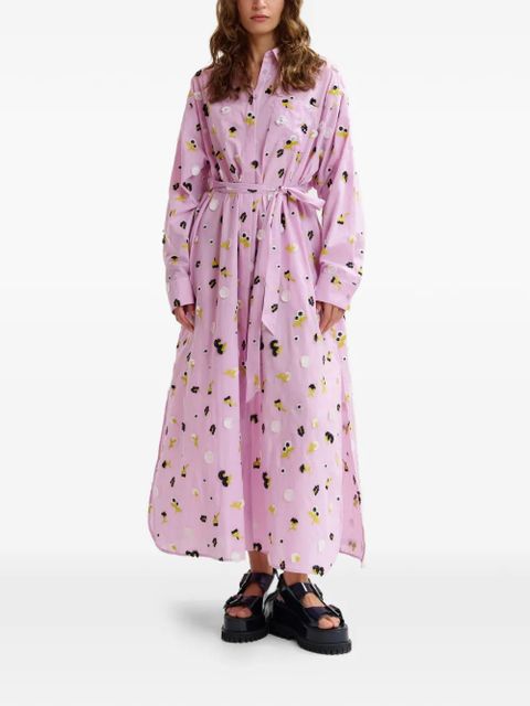 Essentiel Antwerp floral belted midi dress - Pink - zdjęcie produktu nr 2