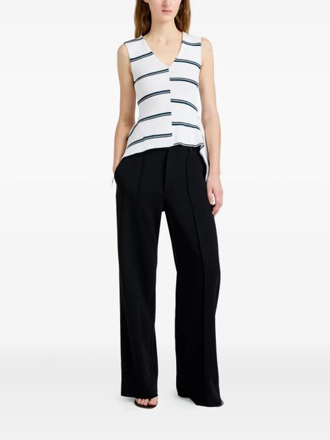 Proenza Schouler Eugenie striped ribbed knit top - White - zdjęcie produktu nr 2