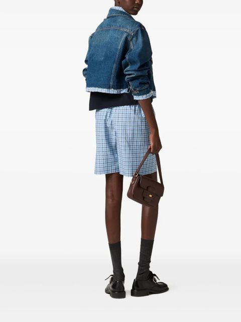 Miu Miu washed denim jacket - Blue