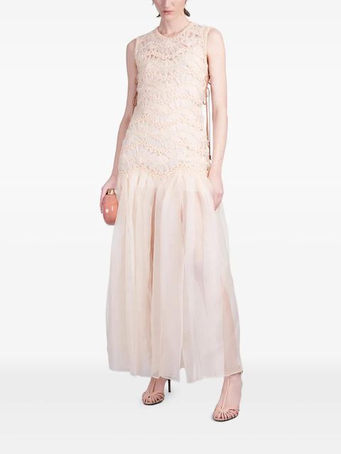 ZIMMERMANN Illuminate macramé maxi dress - Neutrals