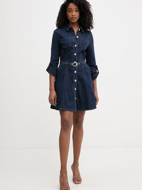 Morgan sukienka koszulowa jeansowa - zdjęcie produktu nr 1