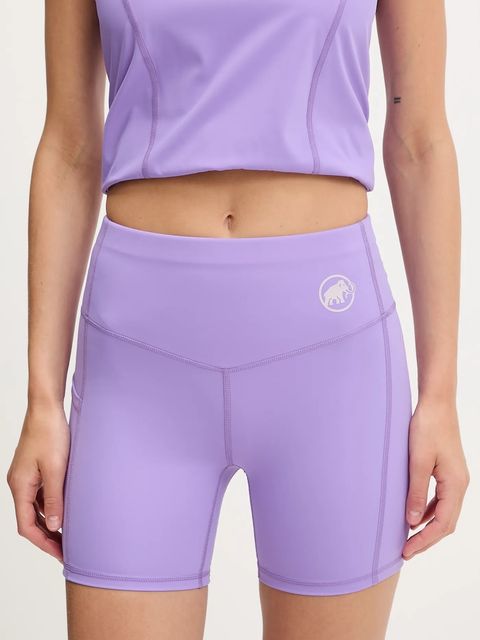 Mammut szorty sportowe Massone damskie kolor fioletowy gładkie high waist - zdjęcie produktu nr 1