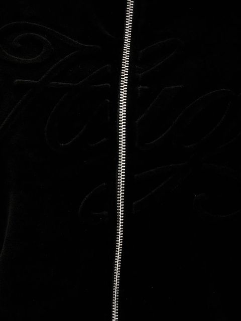 Hugo Blue bluza welurowa damska kolor czarny gładka 50549486