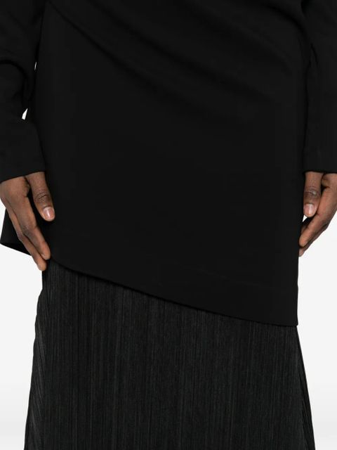 TOTEME high-neck twist blouse - Black