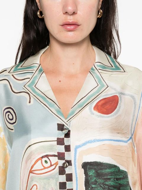 ALEMAIS Michelle silk shirt - Neutrals