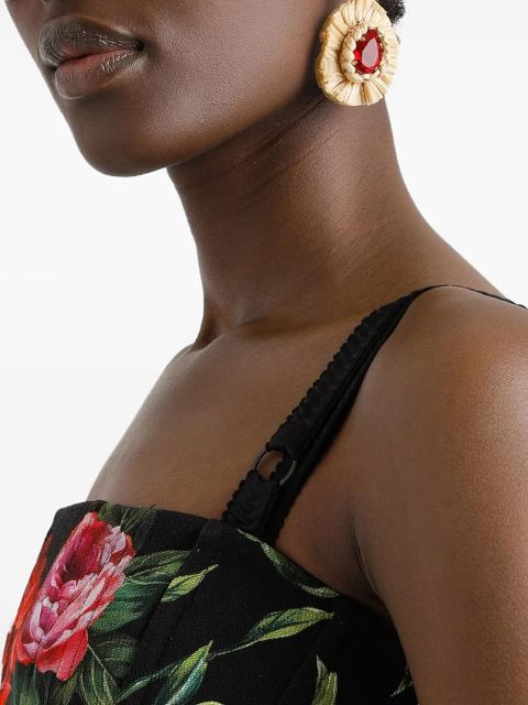 Dolce & Gabbana logo-plaque earrings - Neutrals