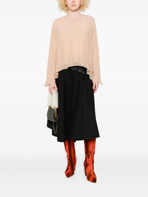 Marni asymmetric-draped blouse - Neutrals