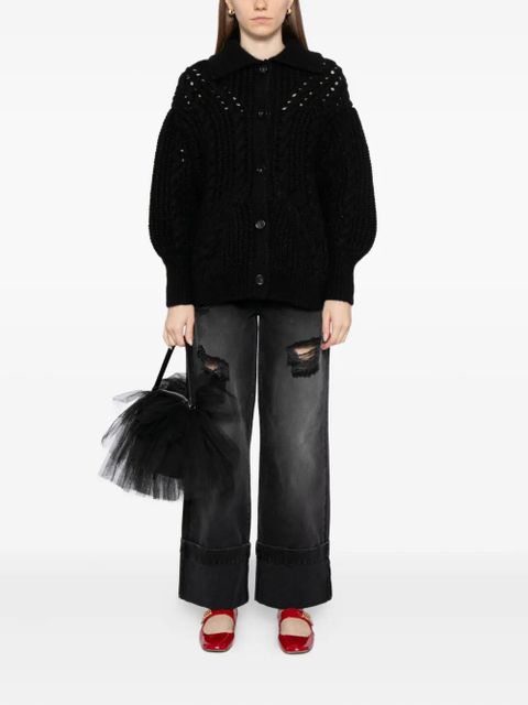 Simone Rocha sculpted chunky cardigan - Black