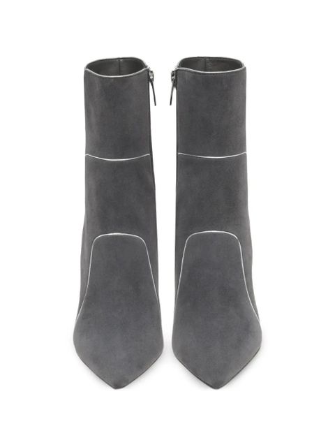 Gianvito Rossi pointed-toe panelled boots - Grey