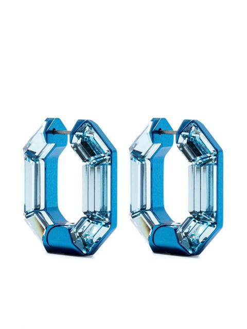 Swarovski Lucent hoop earrings - Blue - zdjęcie produktu nr 1