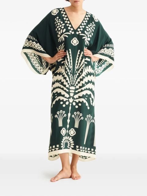 ERES Holi V-neck printed kaftan - Green - zdjęcie produktu nr 2