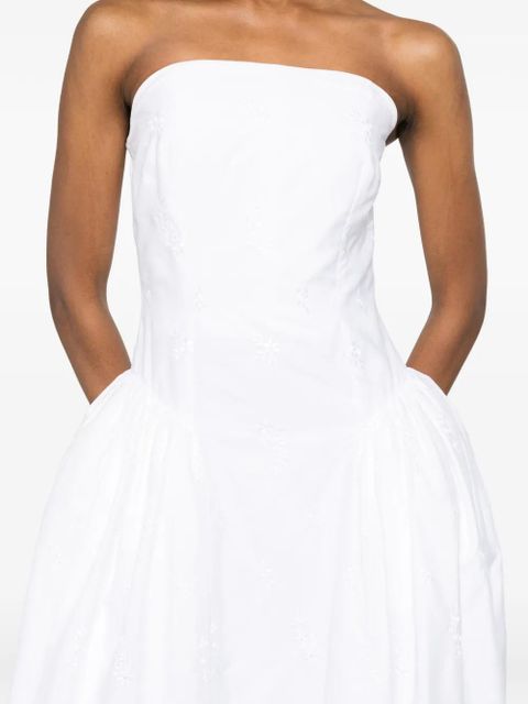Simone Rocha embroidered midi dress - White