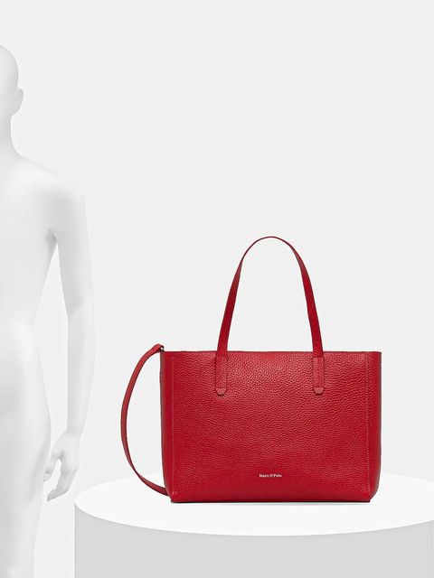 Marc O'Polo torebka skórzana kolor czerwony 5000009143