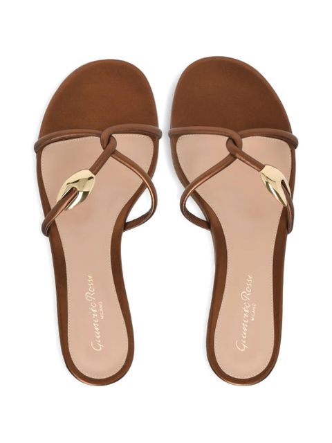 Gianvito Rossi Jungle Mamba twisted leather sandals - Brown