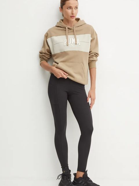 Puma bluza damska kolor beżowy z kapturem wzorzysta 681540 - zdjęcie produktu nr 2