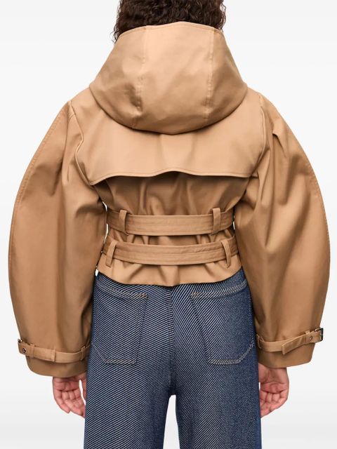 GANNI hooded jacket - Brown