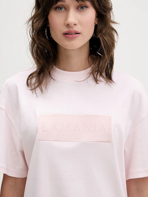 La Mania t-shirt bawełniany ALISA damski kolor różowy ALISA