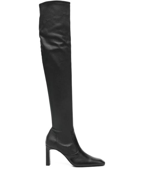 TOTEME square-toe leather boots - Black - zdjęcie produktu nr 1