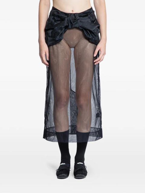 Simone Rocha brocade bow waist skirt - Black - zdjęcie produktu nr 1
