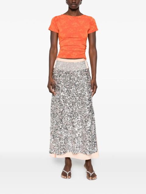 Rabanne sequin-embellishment maxi skirt - Silver - zdjęcie produktu nr 2