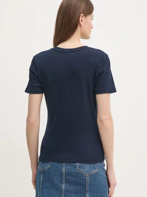Tommy Hilfiger t-shirt bawełniany damski kolor granatowy WW0WW40587