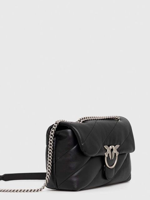 Pinko torebka skórzana kolor czarny 100038.A0F2 - zdjęcie produktu nr 2