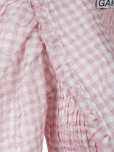 GANNI check mini dress - Pink