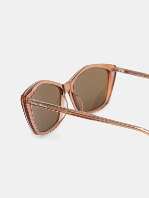 Saint Laurent okulary przeciwsłoneczne damskie kolor brązowy SL 775