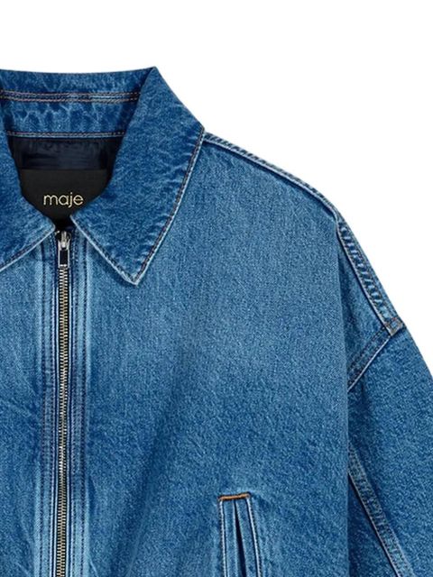 Maje zip-up denim jacket - Blue - zdjęcie produktu nr 2