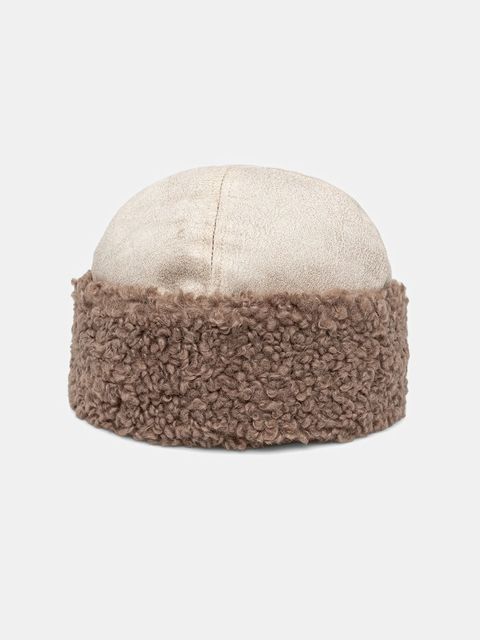 Bomboogie czapka kolor beżowy z grubej dzianiny LW9376TPSF5 - zdjęcie produktu nr 1