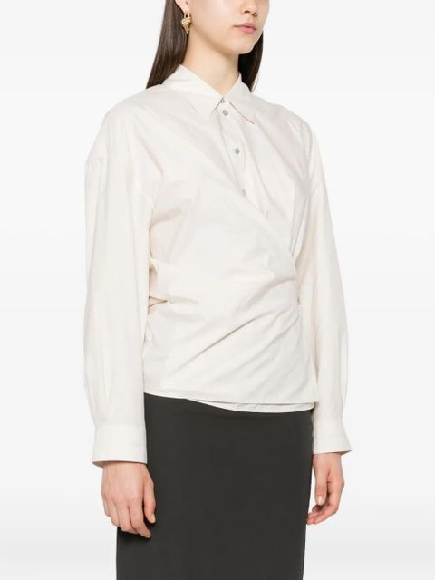 LEMAIRE classic-collar twisted shirt - Neutrals