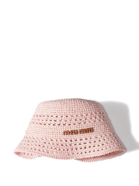 Miu Miu woven fabric hat - Pink - zdjęcie produktu nr 2