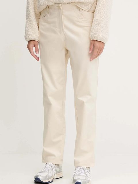 Napapijri spodnie M-Isarco damskie kolor beżowy proste high waist NP0A88XWN1J1 - zdjęcie produktu nr 1