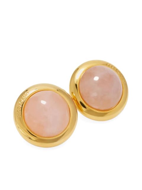 Ferragamo semi-precious stone button stud earrings - Pink - zdjęcie produktu nr 2