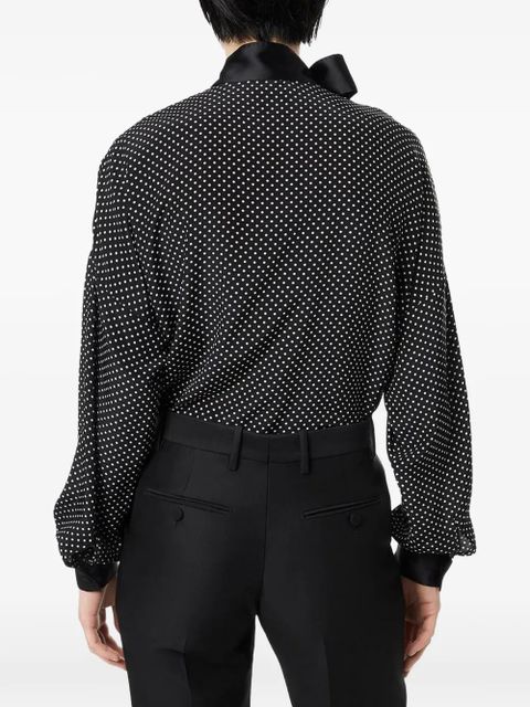TOM FORD Lavalliere polka-dot blouse - Black - zdjęcie produktu nr 2