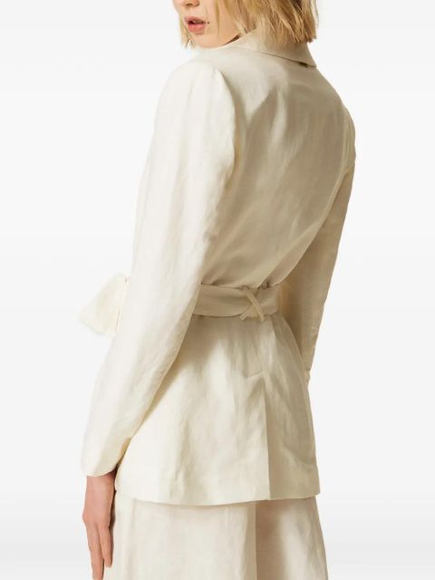 TWINSET belted blazer - White