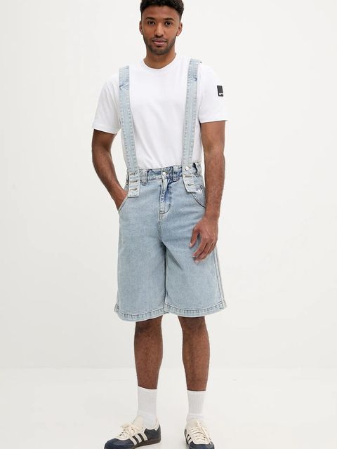 adidas Originals ogrodniczki jeansowe Pride x Jeremy Scott kolor niebieski JY2022