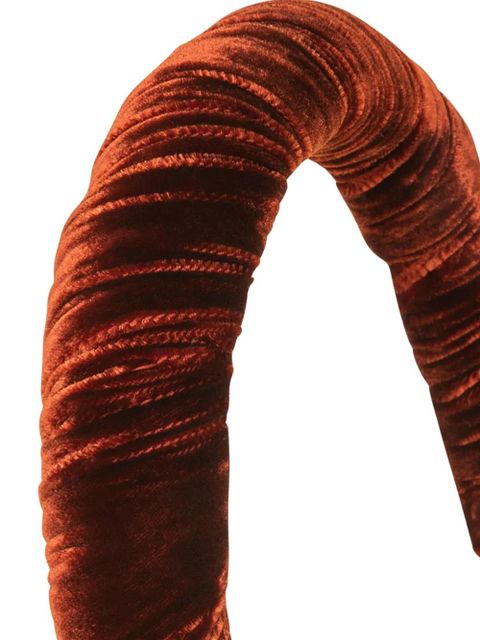 Jennifer Behr velvet irene headband - Orange - zdjęcie produktu nr 2