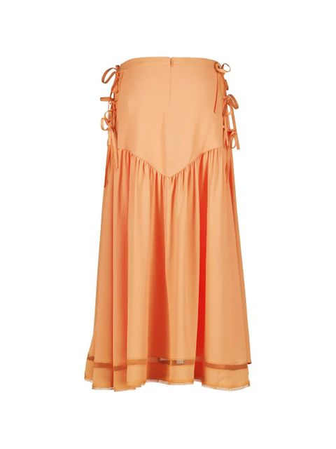 Rabanne bow-detail pleated skirt - Orange - zdjęcie produktu nr 2