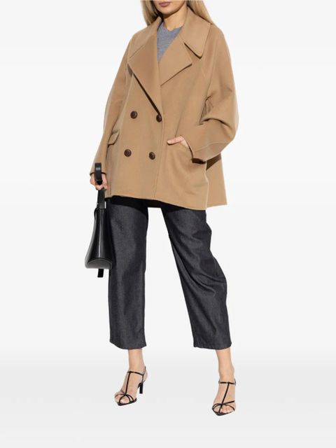 LOEWE double-breasted button coat - Brown - zdjęcie produktu nr 2