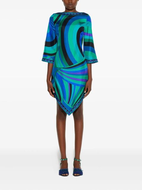 PUCCI Iride-print tunic dress - Green