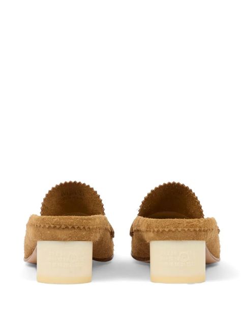 MM6 Maison Margiela leather slippers - Neutrals