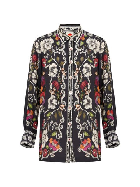 FARM Rio floral-print button-up shirt - Black - zdjęcie produktu nr 1