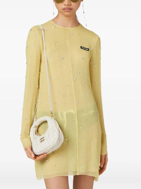 Miu Miu Wander matelassé leather mini bag - White - zdjęcie produktu nr 2