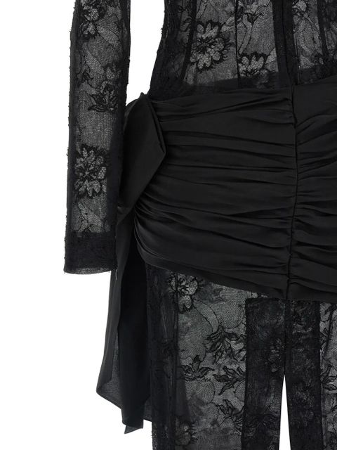 Alessandra Rich lace bow dress - Black