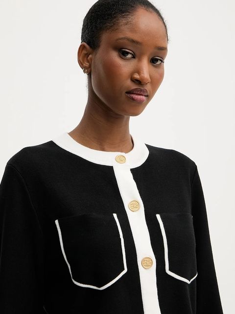 Karl Lagerfeld kardigan damski kolor czarny A3W18029